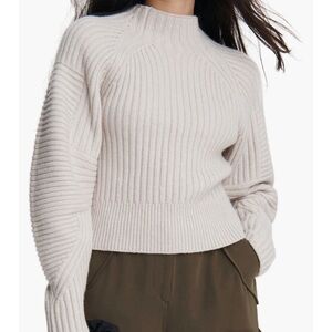 Rag & Bone Ribbed Knit Sweater - Cream - Size M